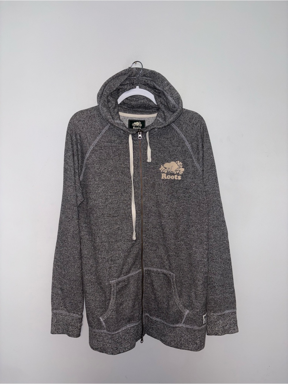 Roots • Gray Zip Up Hoodie